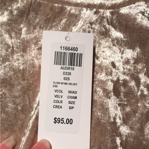 NWT Honey Audrey 3+1 Flow With Me Velvet Mini Dress in Champagne - Picture 5 of 7